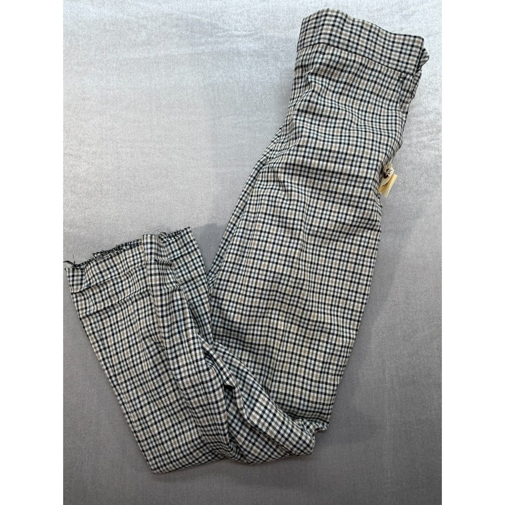 Sears Kings Road Plaid Men Dress Pants Size 36 Med Blue Yellow